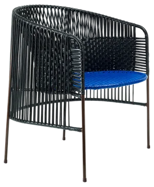 Black Caribe Lounge Chair by Sebastian Herkner