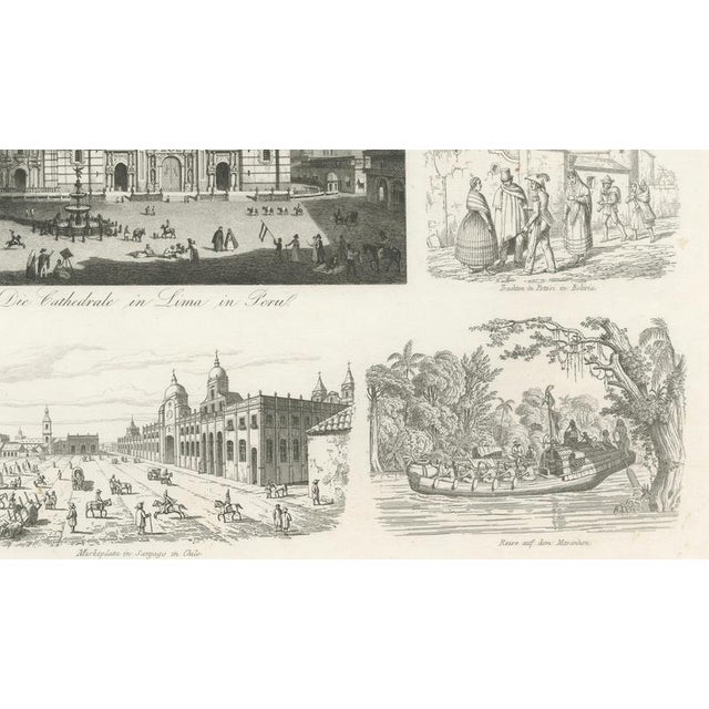 Paper Antique Print of Peru, Bolivia and Chile Lima Cathedral and Views, 1855 For Sale - Image 7 of 9