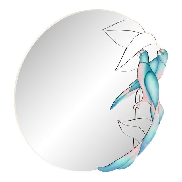 Vintage Sculptural Parrot Mirror by David Marshall, Late 20th Century For Sale