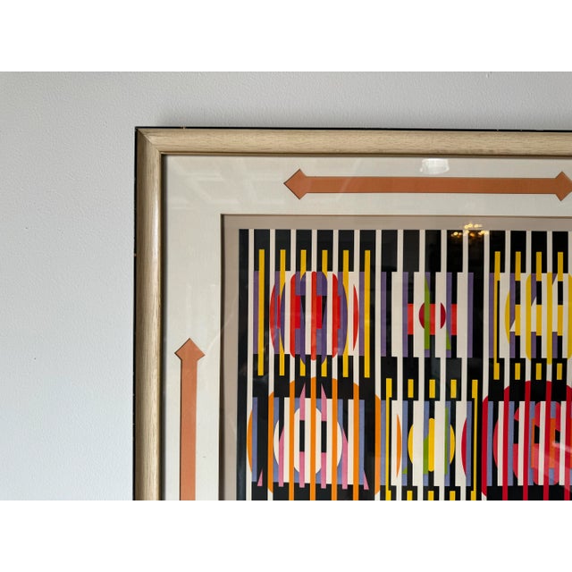 Yaacov Agam " Op Art " Hand Signed Poster For Sale In Miami - Image 6 of 12