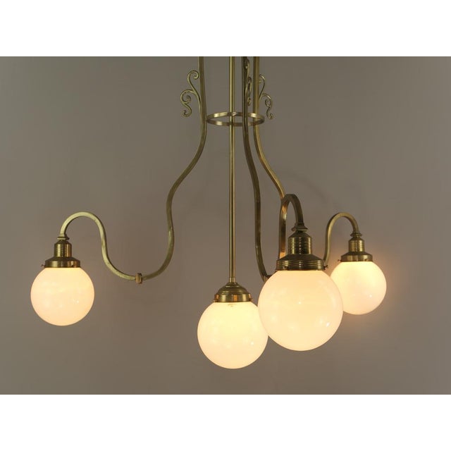 Large Coffee House Chandelier from Wiener Werkstätte, Vienna, Austria, 1915s For Sale - Image 10 of 16