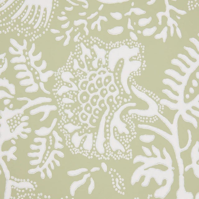 Contemporary SAMPLE - Schumacher Pomegranate Print Wallpaper In Moss For Sale - Image 3 of 6