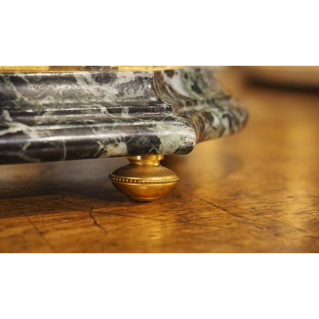 Mid 20th Century A Small French Louis XV Style Carved Marble and Gilt Bronze Letter Carrier, 20th C. For Sale - Image 5 of 18