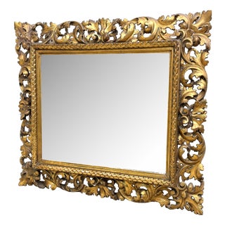 Small Italian Florentine Giltwood Mirror, 1860s For Sale
