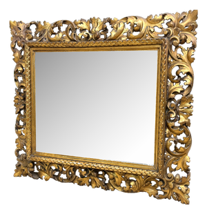 Small Italian Florentine Giltwood Mirror, 1860s