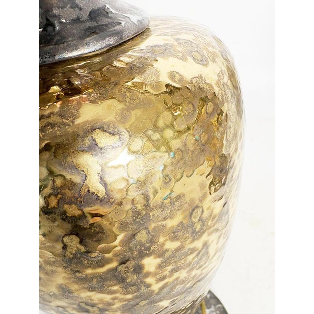 Gilded Metal Lamps, France, 1980, Set of 2 For Sale - Image 14 of 17