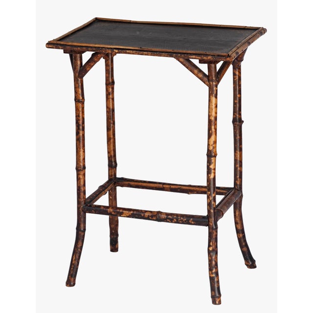Vintage Petite Tortise Bamboo Side Table For Sale In Los Angeles - Image 6 of 11