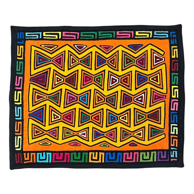 Handmade Anne Wenzel, Panama, Styled Geometric Decorative Pillow Cover For Sale