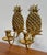 American Hollywood Regency Brass Pineapple Sconces - A Pair For Sale - Image 3 of 7