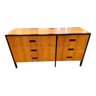 1960s Bleached Rosewood & Ebonized Mahogany Double Dresser by Harvey Probber For Sale