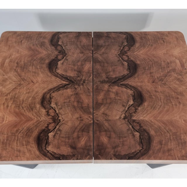 Brown Art Deco Dining Table in Walnut, 1960s For Sale - Image 8 of 15