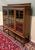 Antique English Jacobean Bookcase Bookshelf Cabinet Triple Glass Door Oak C1930s For Sale - Image 11 of 18