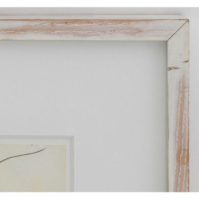 Roger Hilton (British, 1911-1975), Nude Figure, Ballpoint Pen on Paper, apparently unsigned, cerused wood frame. Image:...