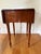 American 19th Century Sheraton Two Drawer Drop Leaf Side Table Mahogany/Tiger Maple Wood For Sale - Image 3 of 10