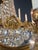 Antique Italian Empire Revival Brass and Crystal Chandelier Candle Holders For Sale - Image 10 of 14