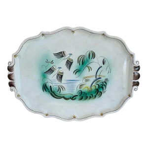 1960s Swedish Ceramic Platter by Modell Percy