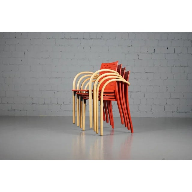 Postmodern Model 290 F Chair by Prof. Wulf Schneider for Thonet, Set of 4 For Sale - Image 11 of 12