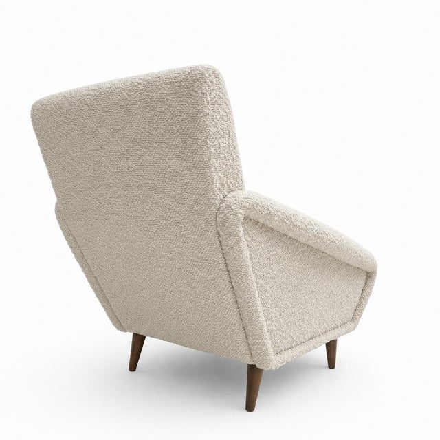 Wool Armchairs in the Style of Gio Ponti, Set of 2 For Sale - Image 6 of 10