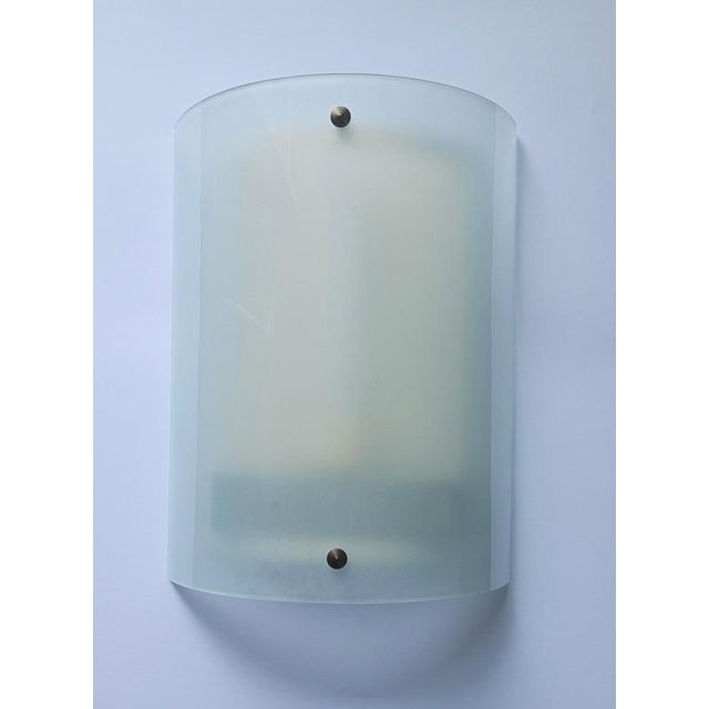 Large Mid-Century Glass Wall Lamp, 1970s For Sale - Image 3 of 17