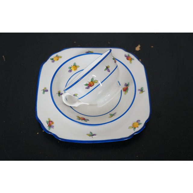 Late 20th Century English Tuscan Fruits Fine China Tea Coffee Demitasse Cups Creamer Pitcher - 22 pcs For Sale - Image 14 of 14