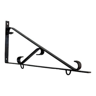 Antique Large Victorian Wrought Iron Hanging Sign / Planter Bracket For Sale