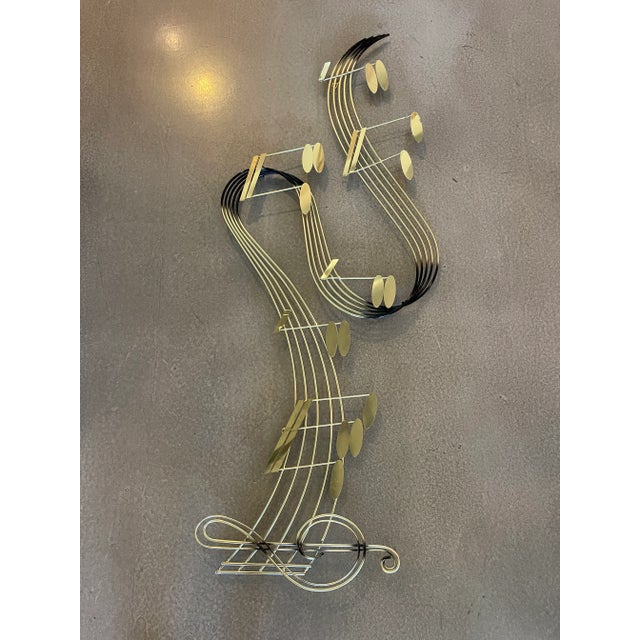 Mid-Century Modern 1980s Curtis Jere Signed Musical Notes Large Metal Wall Sculpture For Sale - Image 3 of 13