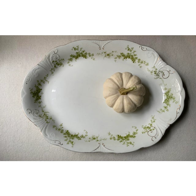 ….Green Floral & Vine Pattern with Classical Details - Estate Sale Treasure Discovered at a charming Norwich, Vermont...