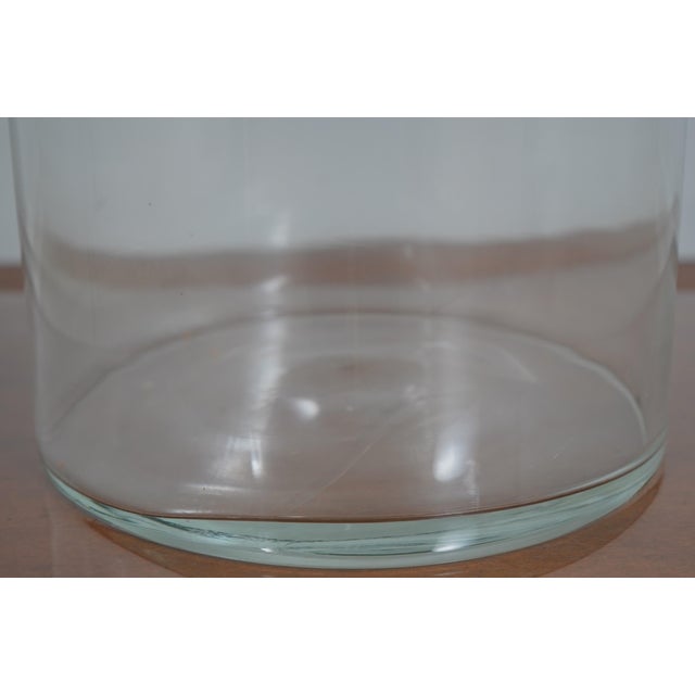 Glass Antique Seeded Glass Jar Style Table Lamp For Sale - Image 7 of 8