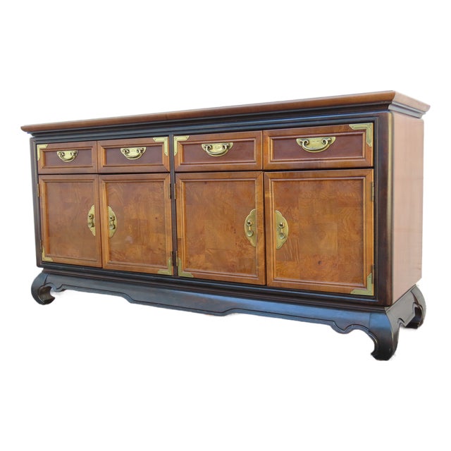 Broyhill Hollywood Regency Long Low Dresser Sideboard Media Cabinet 6353 For Sale