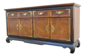 Broyhill Hollywood Regency Long Low Dresser Sideboard Media Cabinet 6353