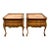 Weiman Cherry End Tables Carved French Provincial Side Nightstand Pair 60s For Sale