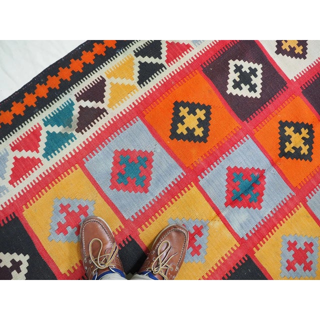 Vintage Afghan Nomadic Kilim Rug For Sale - Image 6 of 13