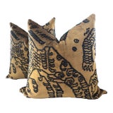 Image of Dedar Tiger Mountain in “Fauve” 22” Down Filled Pillows - A Pair For Sale