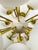 21st Century Ovale Natural Brass Matte White Murano Sputnik Chandelier by Fabio LTD For Sale - Image 6 of 7