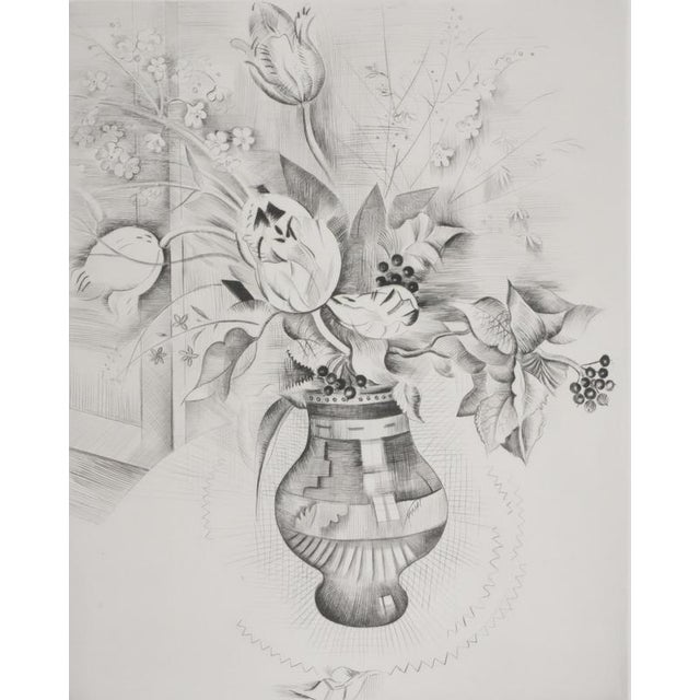 Mily possoz (1888-1968) the bouquet original etching signed in pencil numbered out of 35 copies (photo of the number shown...