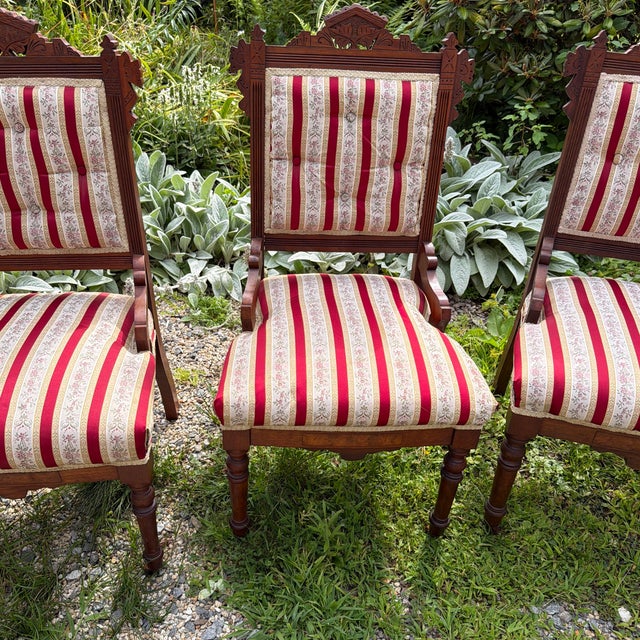 Set of 4 Late 19th Century Eastlake Chairs For Sale - Image 4 of 12