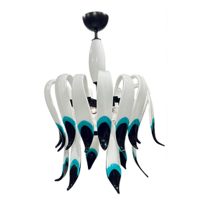 Myran Allan Luxury Lighting Turquoise Murano Glass Chandelier