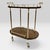 1960s Mid-Century Modern Italian Serving Trolley Bar Cart in Lacquered Goatskin Parchment, 1960s For Sale - Image 5 of 18