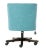 Tufted Linen Swivel Desk Chair in Light Blue For Sale - Image 4 of 9
