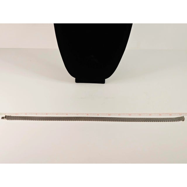 Silver 1970s Tiffany & Co Sterling Silver Somerset Mesh Necklace For Sale - Image 8 of 9