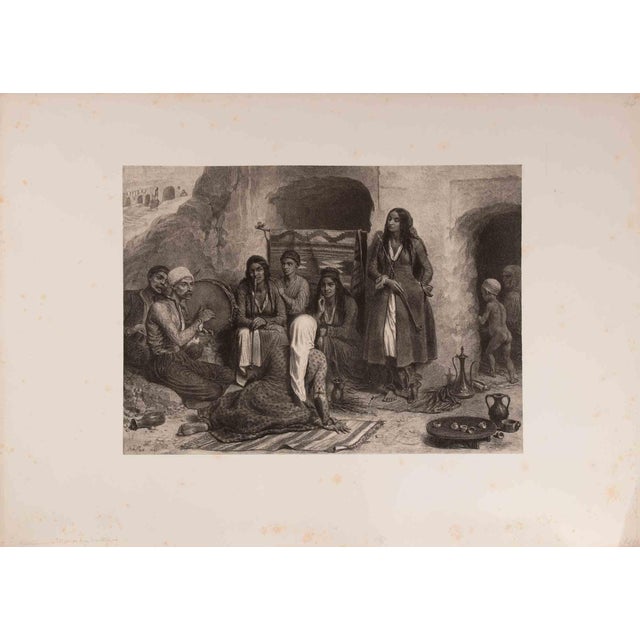 Auguste Raffet, Habitantions de Tsiganes dans la Montagne, Lithograph, 1841 For Sale