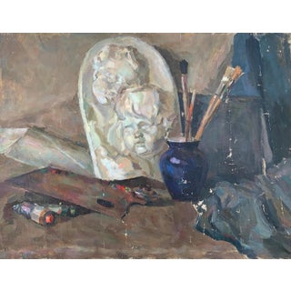 Still-Life Oil Painting Original Art Ukrainian Artist Sokllovsky G. 1960s For Sale