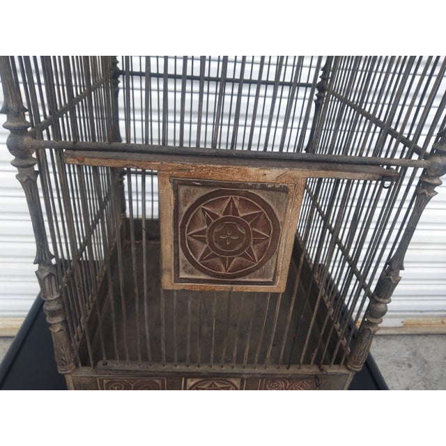 Art Nouveau Large Late 20th Century Metal Bird Cage For Sale - Image 3 of 5
