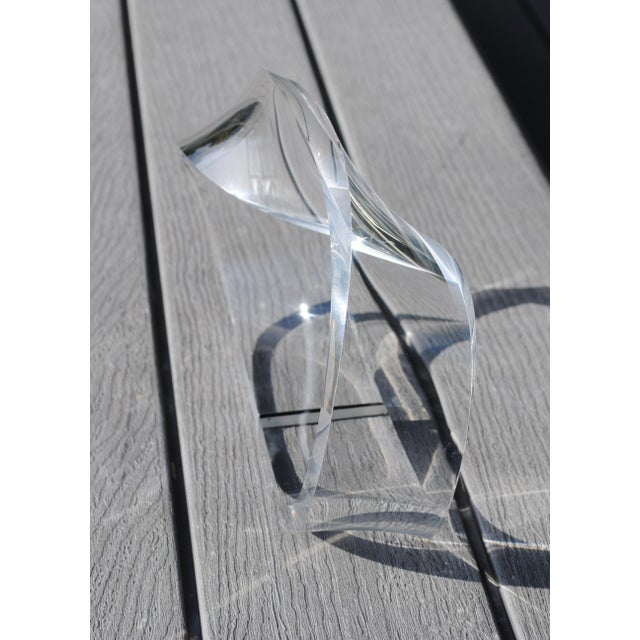 Late 20th Century Arcylic/Lucite Infinity Loop Modius Sculpture For Sale - Image 4 of 5