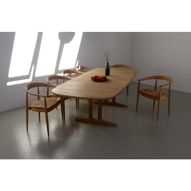 Wood Danish Modern Oak and Paper Cord Chairs by Falsig, 1970s, Set of 6 For Sale - Image 7 of 18