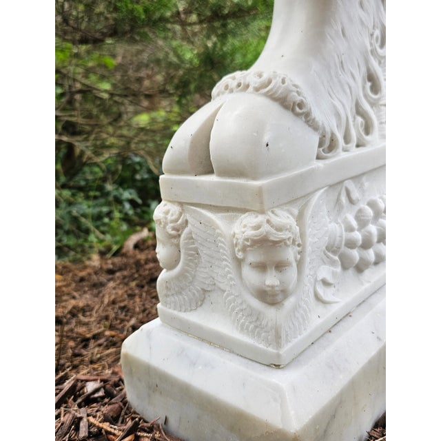 Early 20th Century Antique Carved Marble Garden or Center Table For Sale - Image 9 of 12