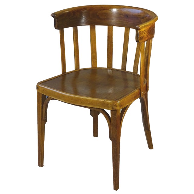 Art Deco Armchair in Curved Wood from Horgen-Glarus Switzerland, 1925 For Sale