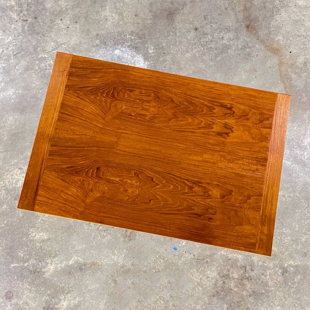 Wood 1970’s Scandinavian Modern D Scan Teak Draw Leaf Expanding Dining Table For Sale - Image 7 of 12