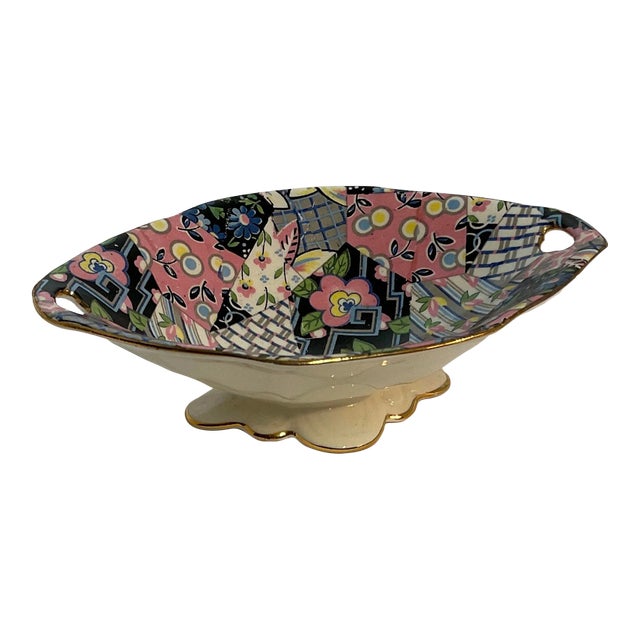 Vintage English Royal Winton Grimwades “Quilt” Chintz Pattern Pin Dish For Sale