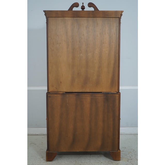 Vintage George I Inlaid Walnut Secretary Desk Bookcase For Sale - Image 17 of 18